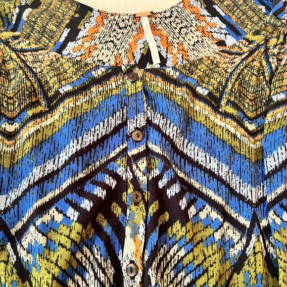 Free People romper, short sleeve, tie waist, size L - Picture 5 of 6